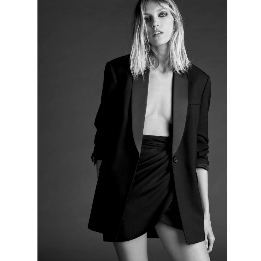 ZARA MINI DRAPED SKIRT